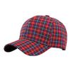 Hat Men's Ladies Spring and Summer Retro Plaid Cap Outdoor Sunscreen Shade Simple Hard Top Plaid Baseball Cap