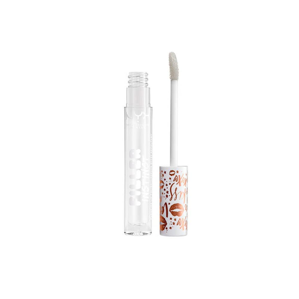 NYX Professional Makeup Filler Instinct Plumping Lip Polish Lipstick 01 Color Let's Glaze
