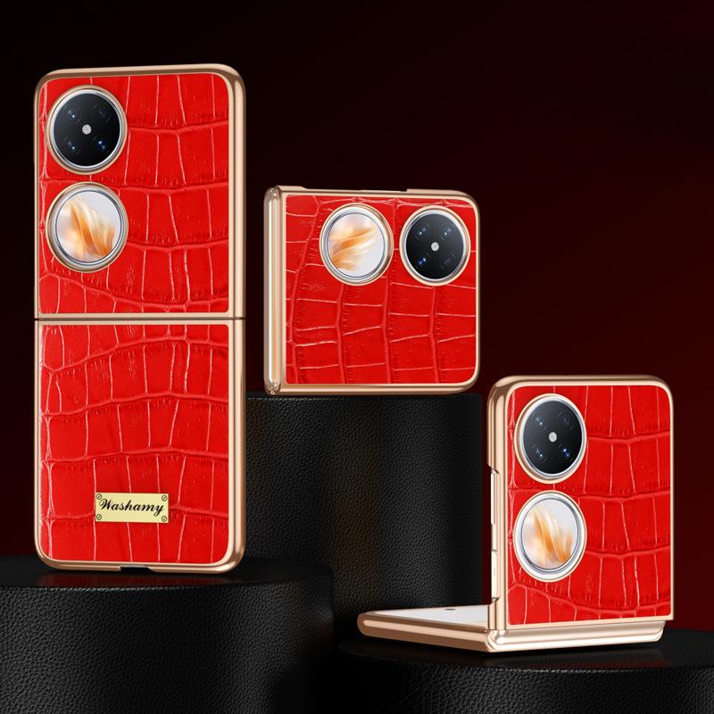 

Чехол для телефона Huawei Pocket2, Высококачественный P50pocket с узором аллигатора, Противоударный кожаный чехол для бизнеса для мужчин HUAWEI Huawei Pocket 2