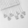 Hailee Style Copper & Zircon Balloon Bubble Chubby 26 English Letters Necklace
