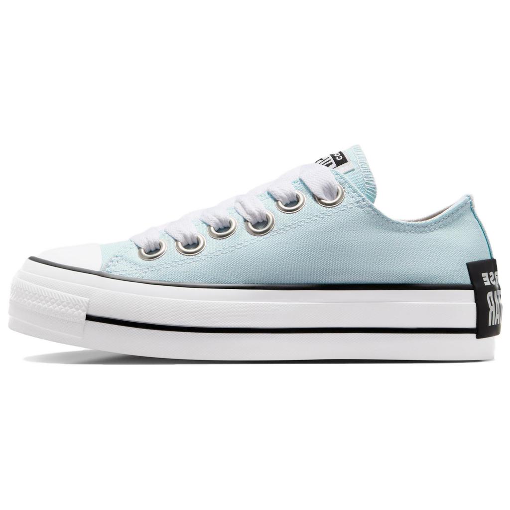 Converse Chuck Taylor All Star classic durable elevated low-top canvas shoes for women in cyan