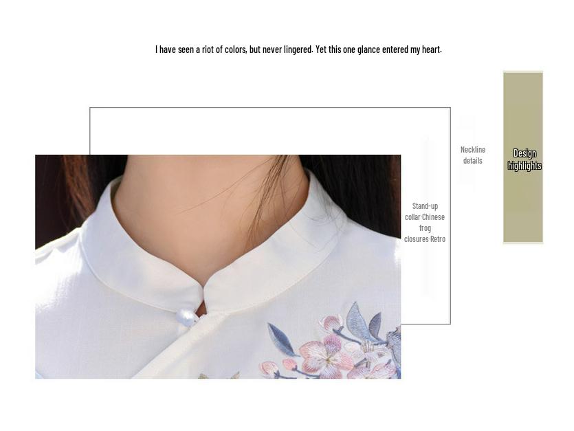 Chinese Retro Embroidered Stand-Up Collar Tang Suit Hanfu Top