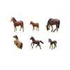 1/150 Scale Model Horses for Diorama Collection, Railway Model Figures, Miniature Models, Human Animals, Dolls, Set of 6