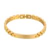 New light luxury titanium steel strap  three beads curved brand can be engraved couple high-end strap  jewelry