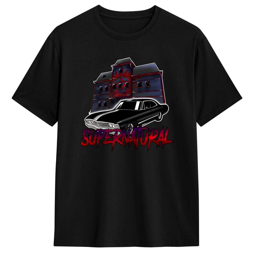 SupernaturAl Impala TShirt Summer Cotton T Shirts For Male Hip Hop Pattern Tshirt Short Sleeve Classic Tees