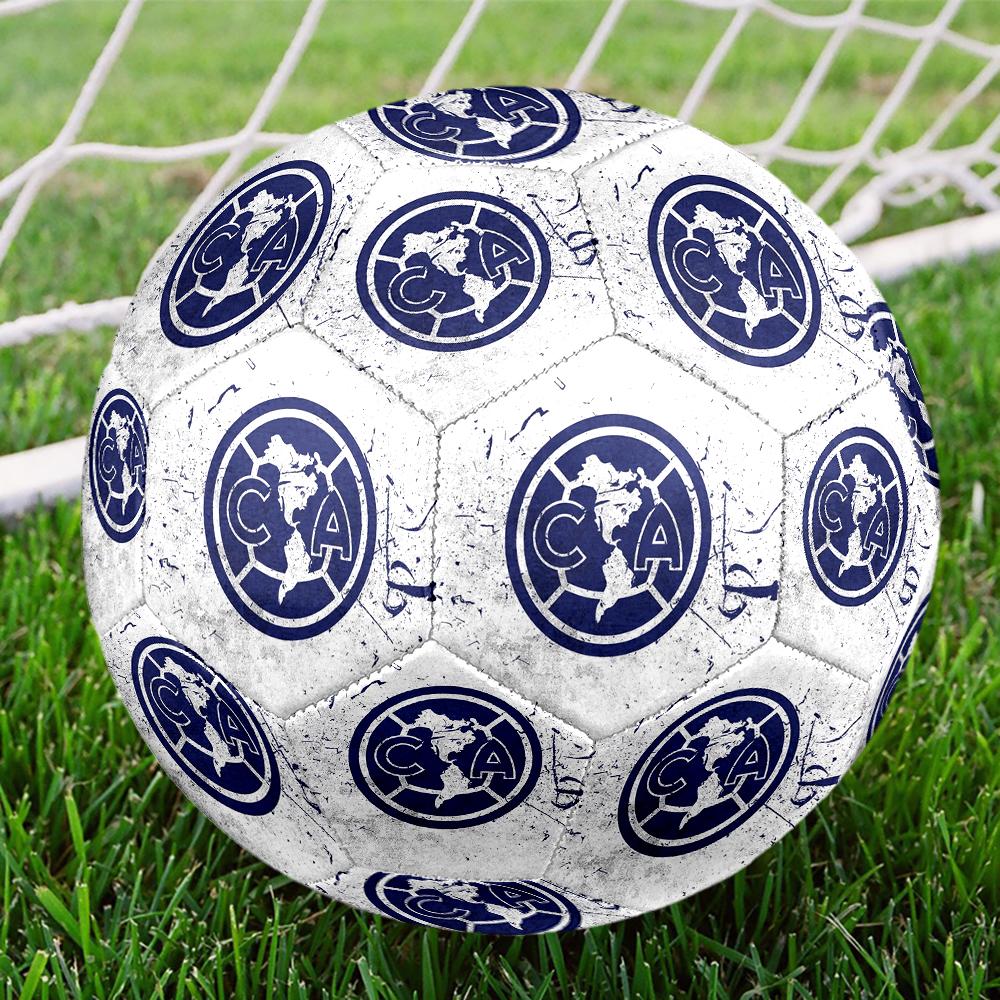 Club America Logo Soccer Ball, Colorful, Suitable for All Ages, Machine-stitched, PVC Material, Competition Grade, Durable and High Bounce