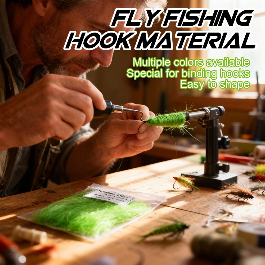 6Colors 9cm Flash Streamer Minnow Fibers Kinky Synthetic Fly Fishing Tying Material For Bass Pike Lure Jig Head