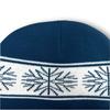 Custom Beanie Blue Jacquard Snowflake Pattern Cuffed Acrylic Knit Soft Warm for Outdoor Ski Hiking Cold Daily Wear Winter Hats
