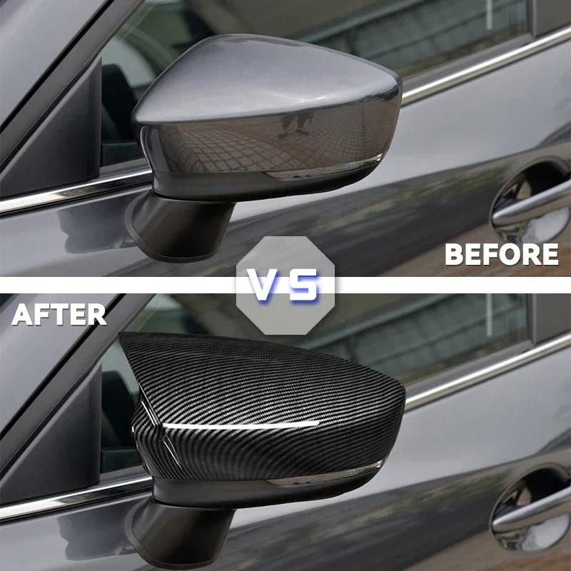 ABS Carbon fibre Accessories Car rearview mirror cover frame Cover Trim Car Styling For Mazda 3 Axela 2014 2015 2016 2017 2018