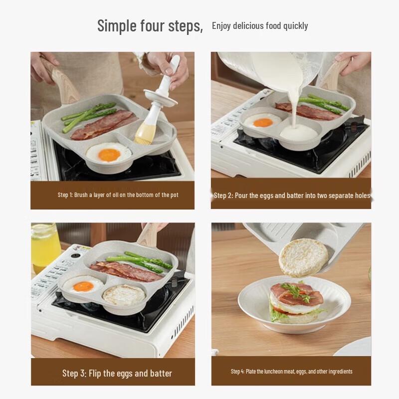 Xinsite XST-2419 3-in-1 Non-stick Breakfast Frying Pan