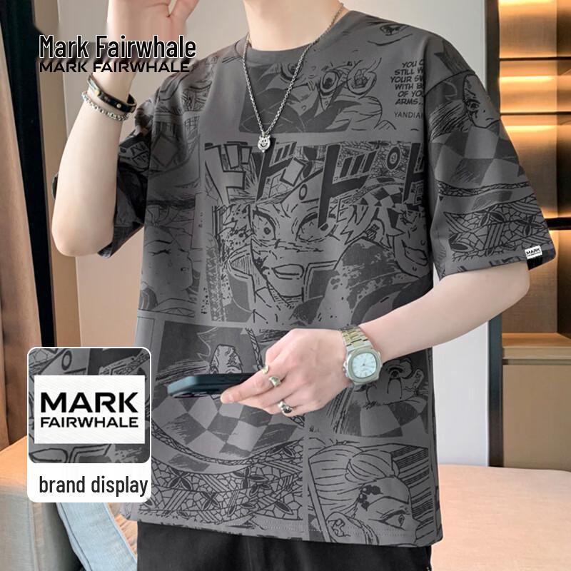 Mark Fairwhale Men's Ice Silk Antibacterial Short Sleeve T-shirt