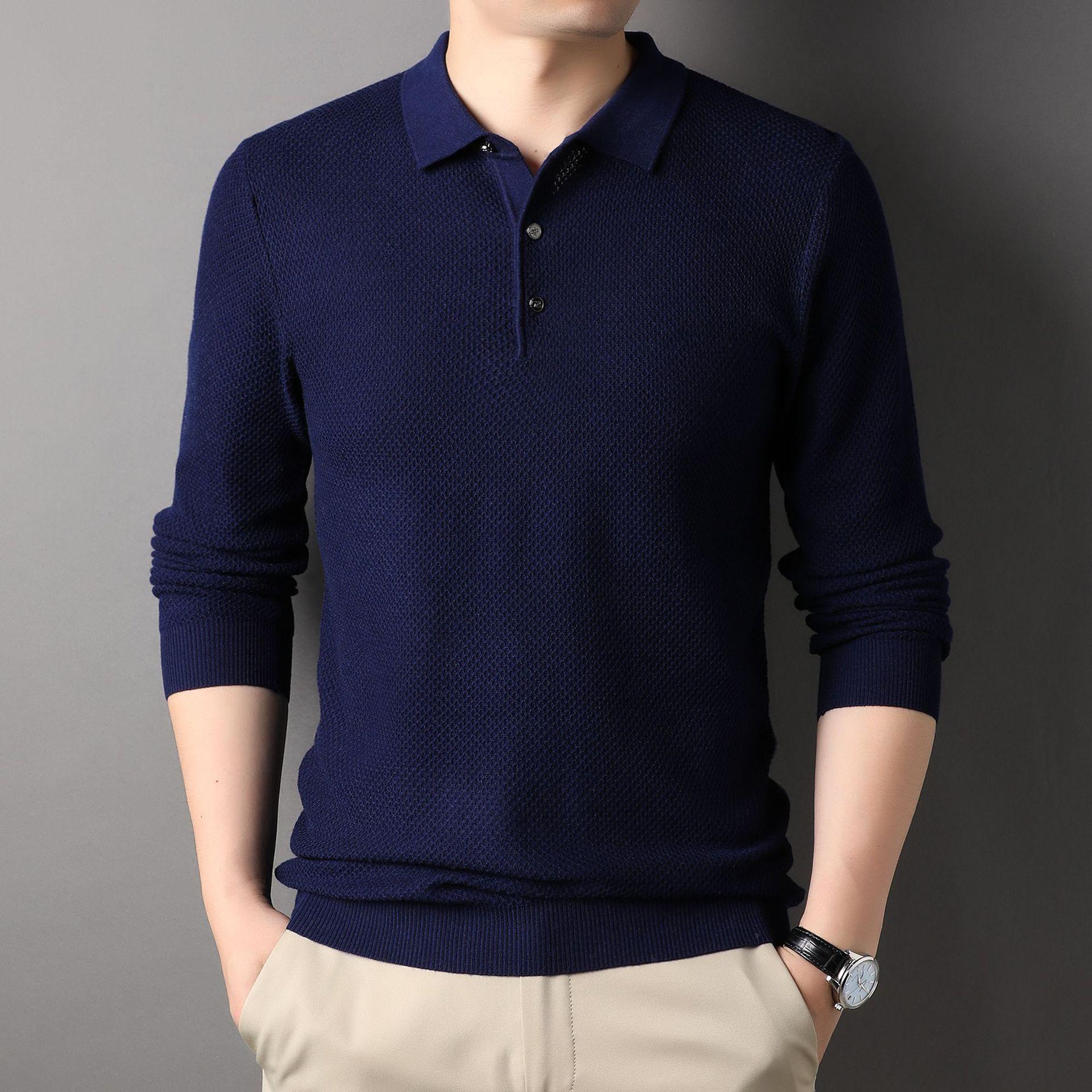 Футболка с длинным рукавом для мужчин на весну и осень — фото 4