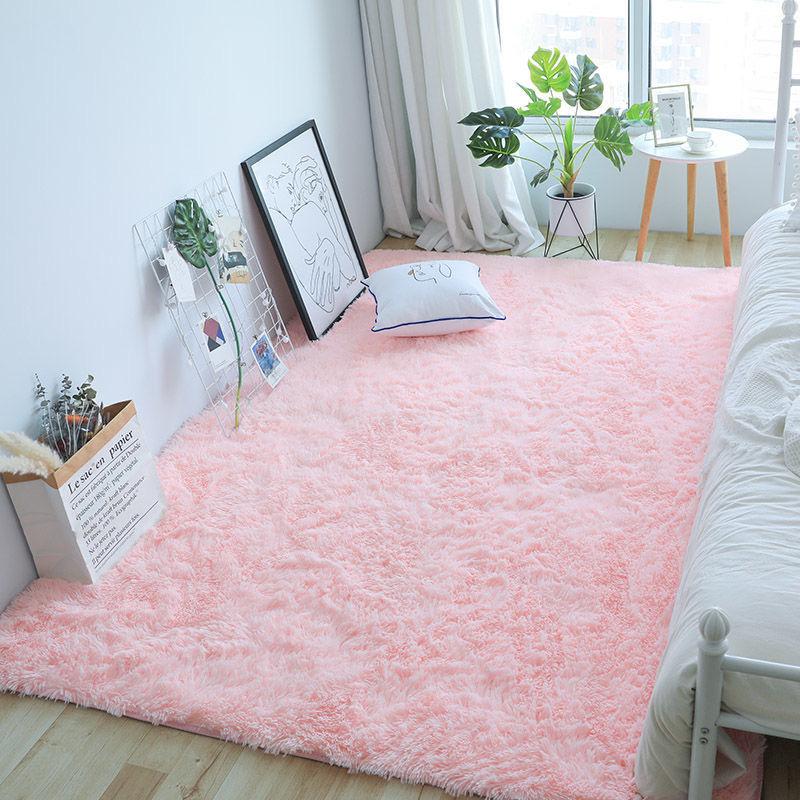Grey Living Room Large Carpet Hall Coffee Table Floor Mat 160x230 Children's Room Bedroom Long Hair Fluffy Floor Covering Rugs