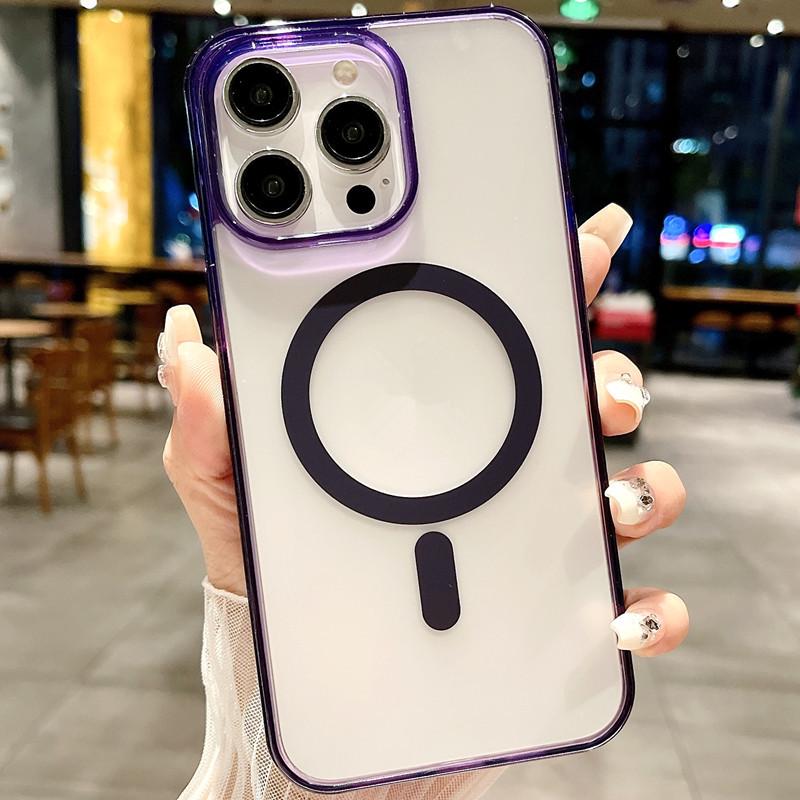 Transparent Magnetic Adsorption Case for iPhone 17 - Compatible with iPhone 12, 13, 14, 15 Pro Max, and 16