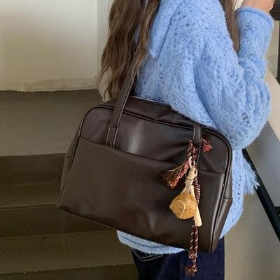 Ein-Schulter-Tasche Retro Achseltasche Vielseitige Tragetasche mit großem Fassungsvermögen