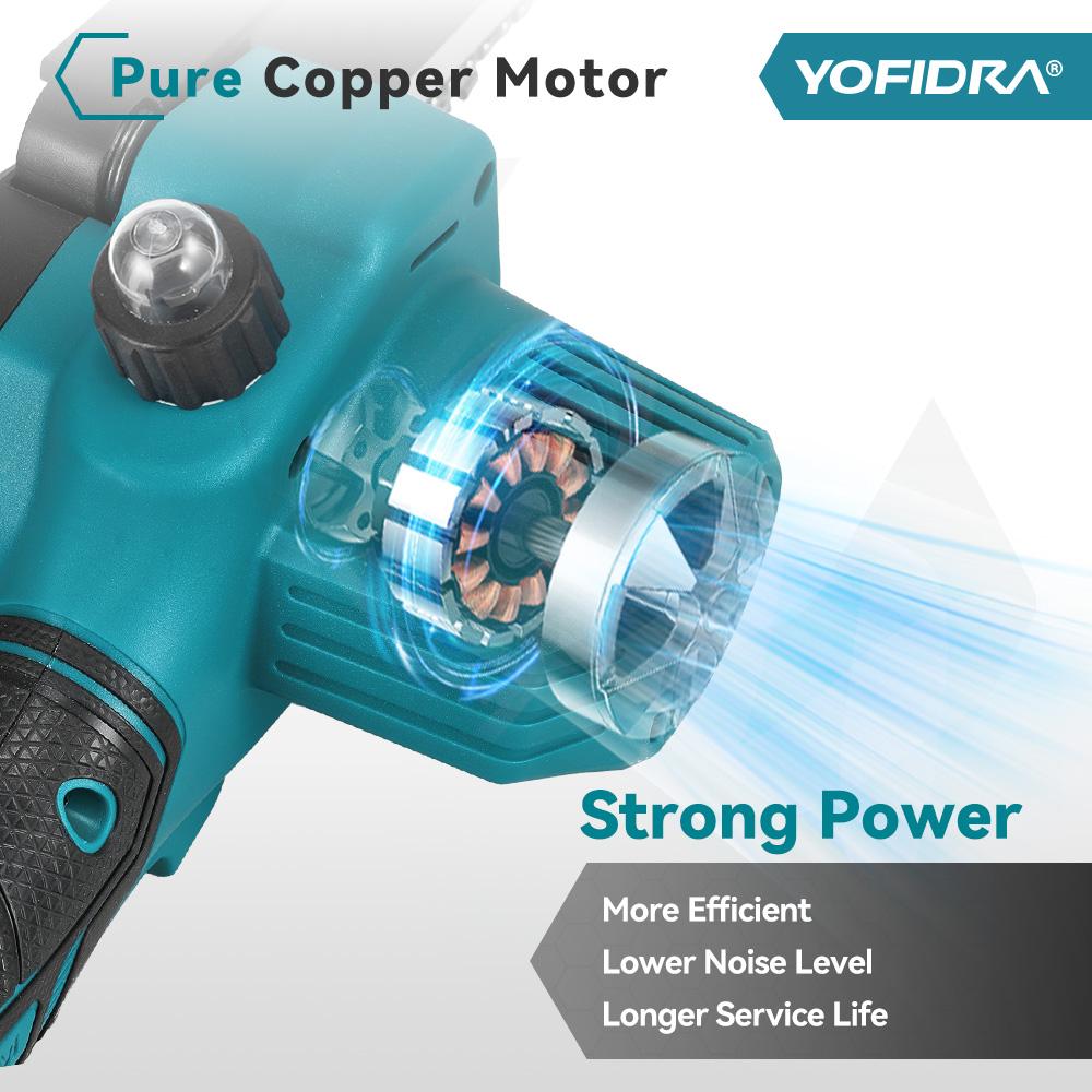 Yofidra 6-tommers Kjedesag Trådløs Elektrisk Sag Trearbeid Hage Klipping Beskjæringssag Elektroverktøy For Makita 21V Batteri Pin