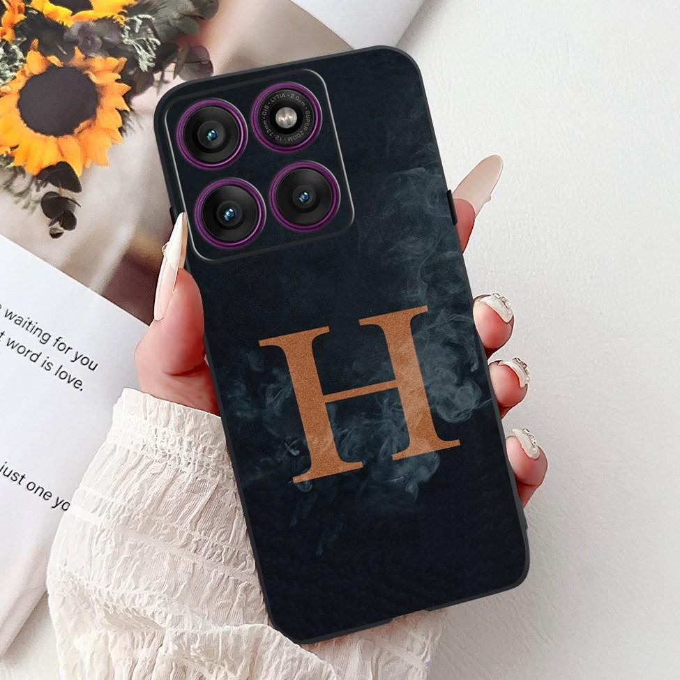 For Motorola Edge 60 Pro Case XT2507-1 Silicone Fashion Luxury A-Z Letters Shockproof Back Cover For Moto Edge 60Pro Phone Case