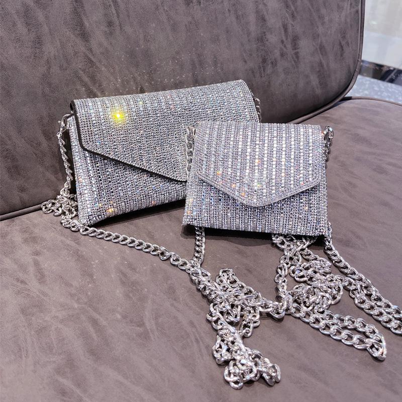 2024 Rhinestone Chain Mini Shoulder Crossbody Bag - Trendy Handheld Party Bag for Women