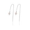 Hetian White Jade Earrings Chinese-Style Long Fringed Earrings Atmospheric Simple Classical Round Bead Jade Earrings