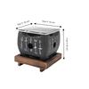 Griglia Giapponese a Carbone in Metallo Colato Tavolo BBQ Nero Griglia Hibachi Professionale Cottura BBQ