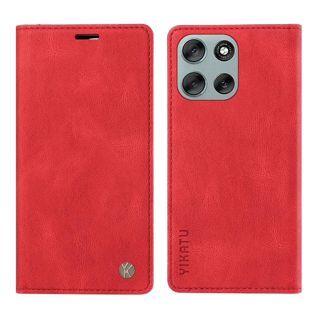 For Motorola Moto G56 5G Leather Cover YIKATU YK-004 Skin-Touch Wallet Phone Cases