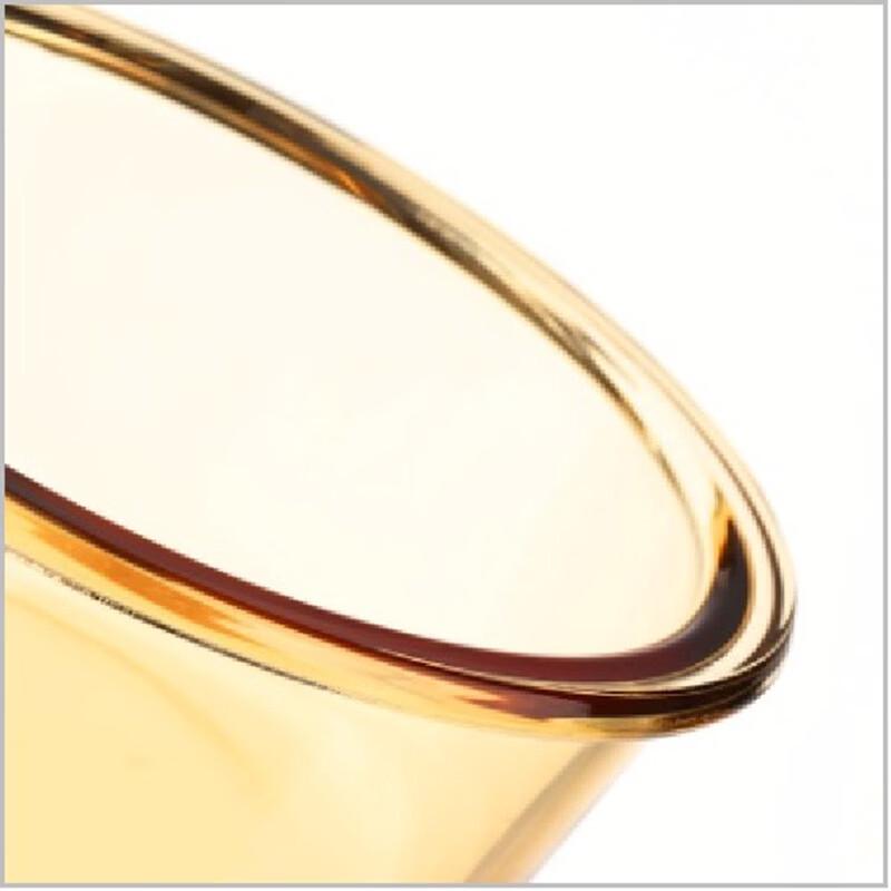 Lock&Lock Crystal Amber Round Glass Food Container Set