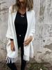 2025 Women's Imitation Mink Velvet Tassel Shawl Cloak - Solid Color, Thickened & Warm