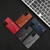 Vintage Leather Card Holder Phone Case for Samsung Galaxy S25+,S25 FE,S24+,S24 FE,S23 FE Card Pockets Dual Snap Buttons Flip Wallet Shell