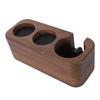 Coffee Tamper Holder 3 Holes Walnut Wood Prevent Slip Stable Coffee Tamping Station 58mm   2.3in