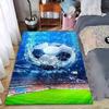 "Soccer Ball Splash Carpet with Stadium Design, Blue Sports Theme" Suitable for Use As an Anti-slip for Living Room Bedroom Sofas