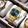 Men'S Fully Automatic Quartz Watch Luminous Waterproof Calendar Diamond-Encrusted Business Men'S Watch
