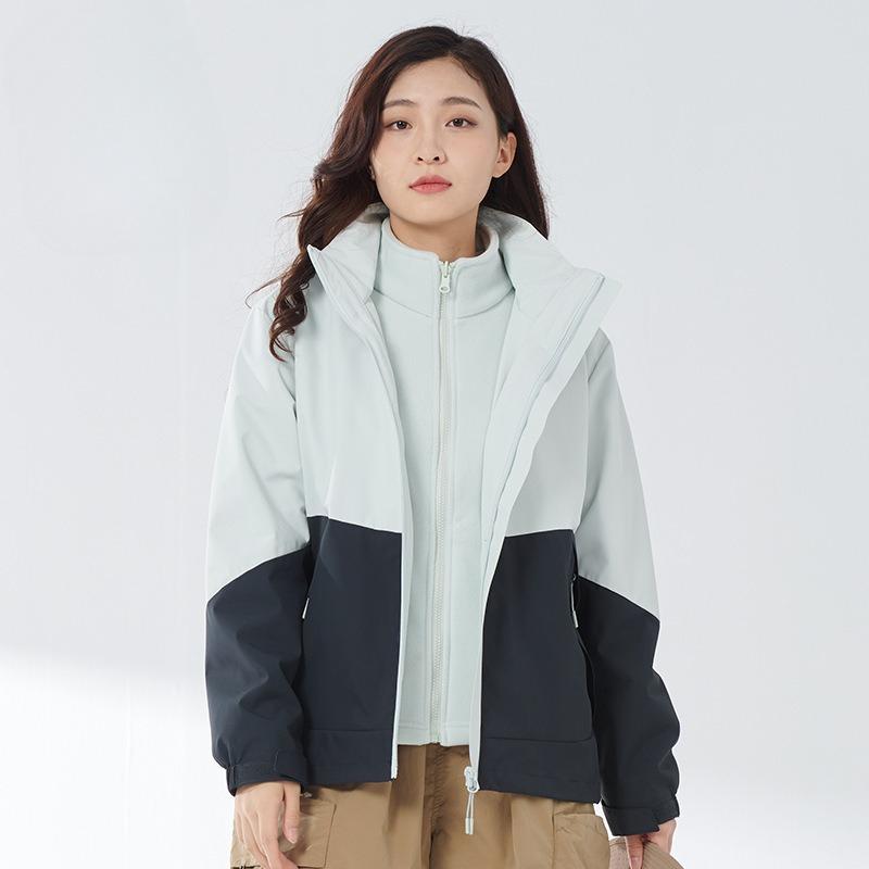 Jacket Three-in-one Autumn and Winter New Style Removable Liner Three-proof Work Jacket for Women Outdoor