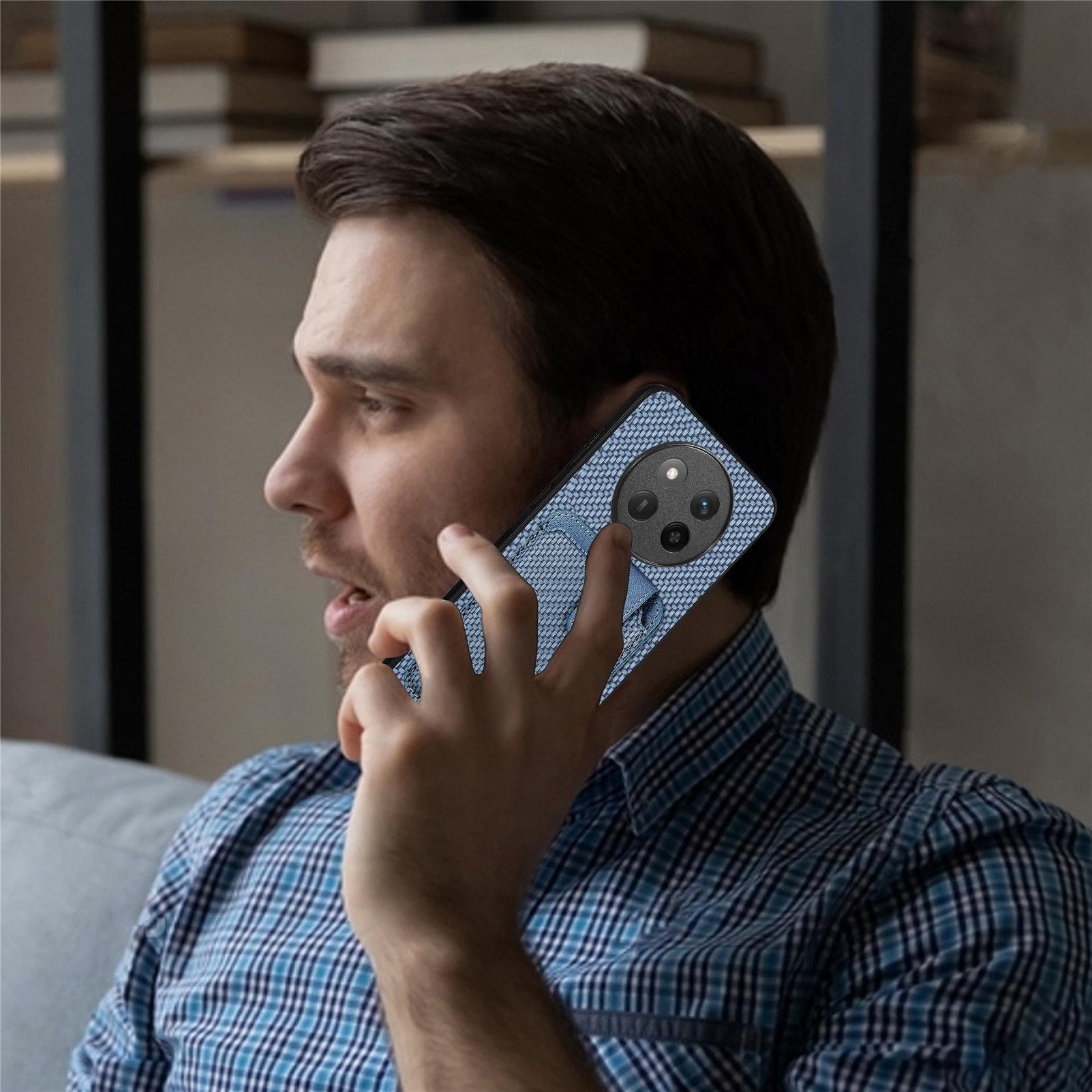 

For Honor X60 Pro 5G Case Card Slots Kickstand Phone Back Cover with Card Tool Black