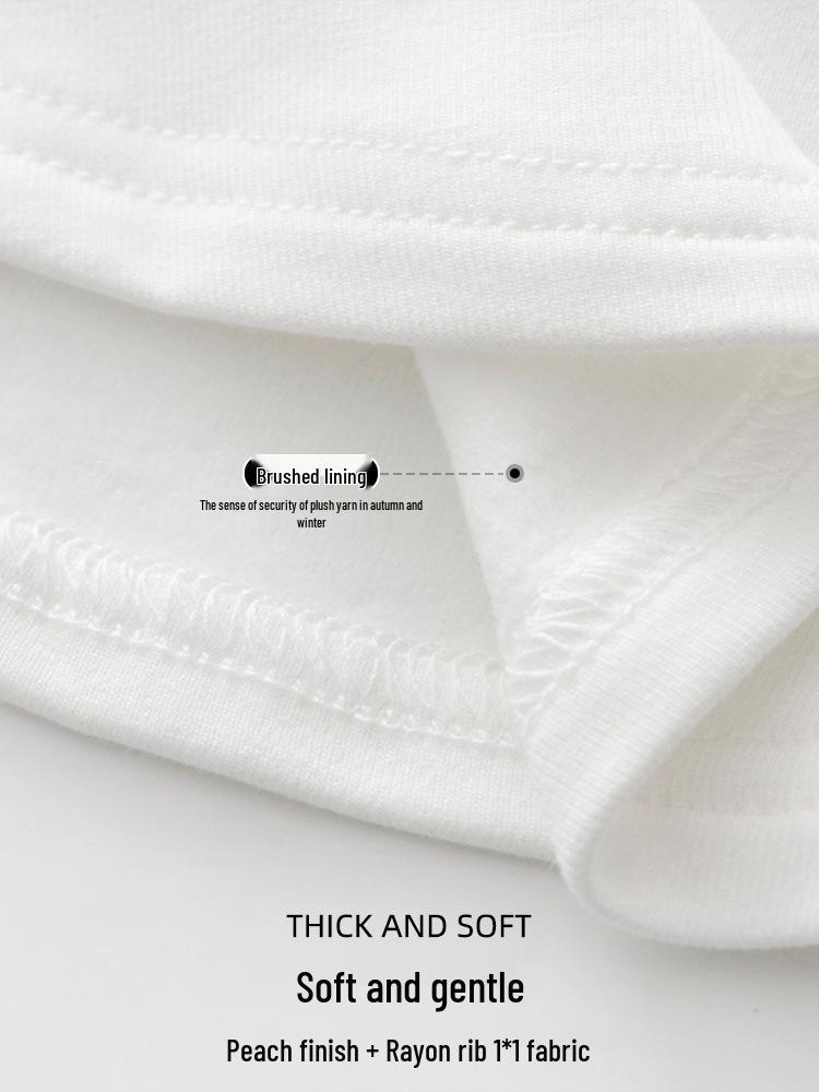 Women's Slimming Long Sleeve Velvet-Lined Base Layer Shirt - Autumn/Winter Fashion Round Neck Top