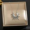 Women's Silver Titanium Steel Necklace with Micro-Inlaid Zircon - Elegant, Durable Clavicle Chain Jewelry