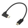 90 Degree Angle Type C Male to Male Cable 10Gbps Data Transmission Right Angle USB Charging Wire for Mobile Phone