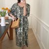 1011 new cotton and silk nightdress women's summer short-sleeved pajamas cartoon pony element long loose cotton silk skirt can be worn outside