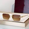 Unisex Luxury Frameless Square Sunglasses - Versatile Metal Fashion for Parties and Photos