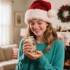 500ml Christmas Cups With Lids And Straws Color Changing Water Cup With Lid Straw Reusable Glass Drink Bottle Chrismas Gift