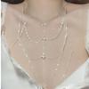 Zircon Tassel Multi-Layer Shoulder Necklace - Fashionable Clavicle Chain Design