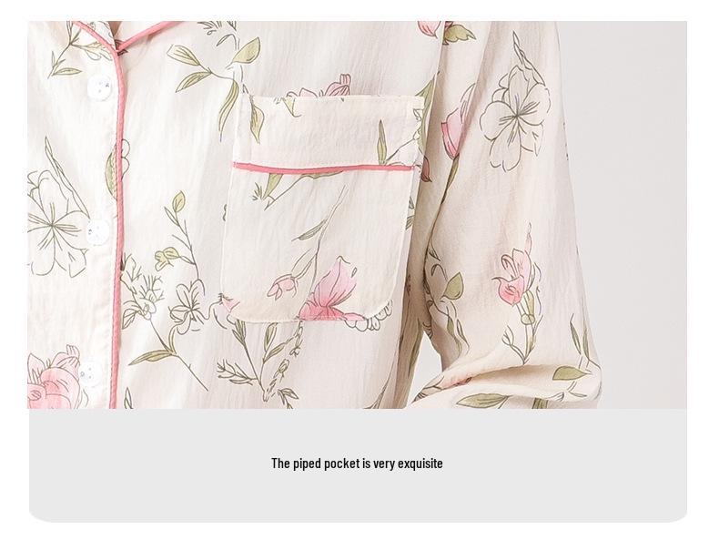 Women's 2025 Spring & Autumn Cotton Pajama Set: Long Sleeve Cloud Cotton Homewear
