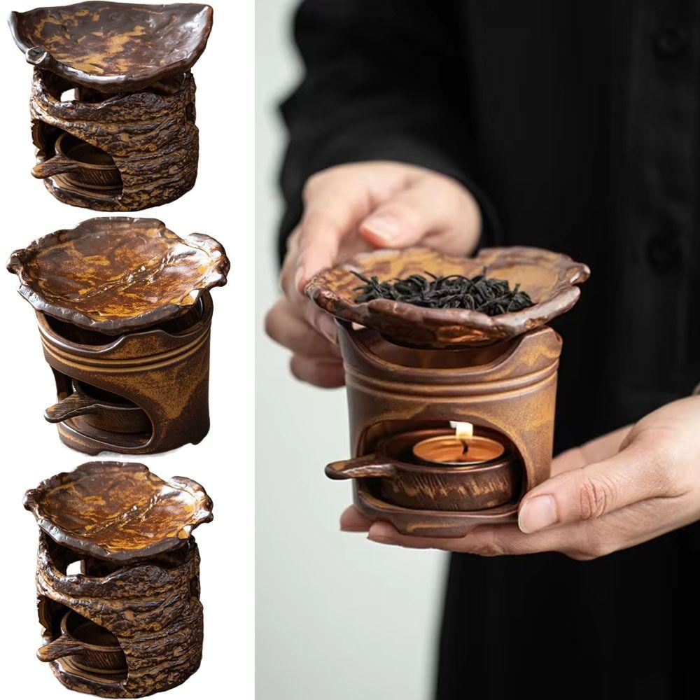 Ceramic Wax Melt Burner Retro Style Small Tea Roaster Creative Tea Fragrance Dispenser  Art