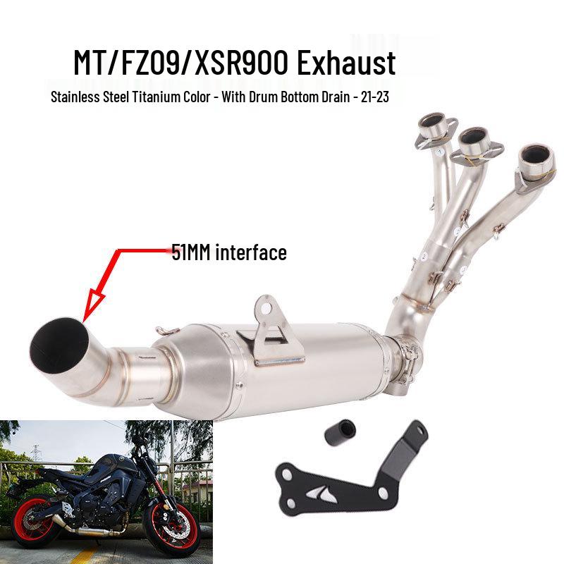 New Front Bend Exhaust Pipe for 2021-2025 MT09/FZ09 Motorcycles