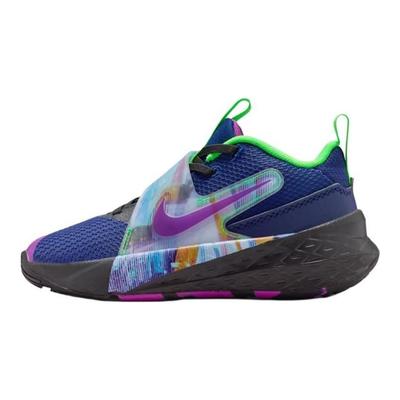 Team Hustle D 12 PS Blue Void Green Streak Vivid Purple Kids Sneakers Black Green-Strike HV2290400