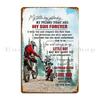 Motocross Father And Son Enjoy The Ride Metal Plaque Bar Retro Wall Decor Home Designing Tin Sign Poster