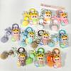 Flocking Wave Board Surfing Rabbit Keychain DIY Jewelry Flocking Doll Desktop Small Ornament