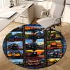 1PC Train Non-Slip Floor Round Carpet, Office, Family, Bedroom, Large Area Rug Indoor Rugs, Durable PolyesterH0397