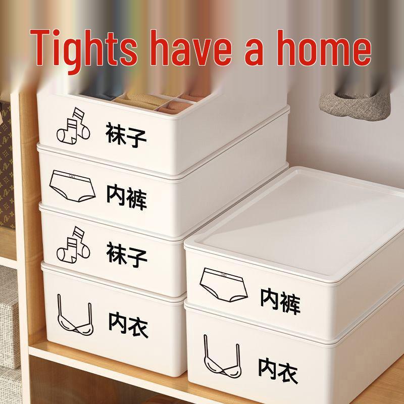 Underwear & Sock Storage Organizer - 3-in-1 Compartment Box for Wardrobe & Dorm