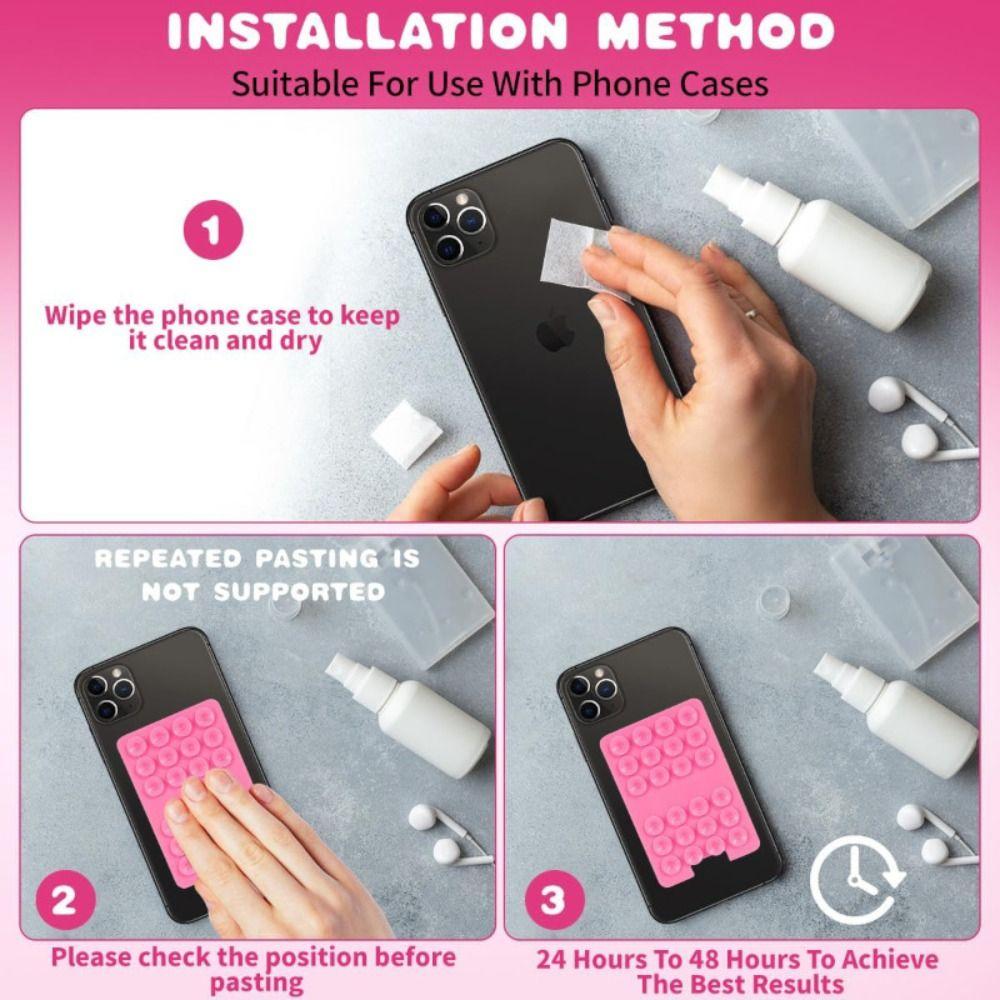 Silicone Sucker Suction Cup Phone Mount Wallet Back Adhesive Holding Supplies  Bath