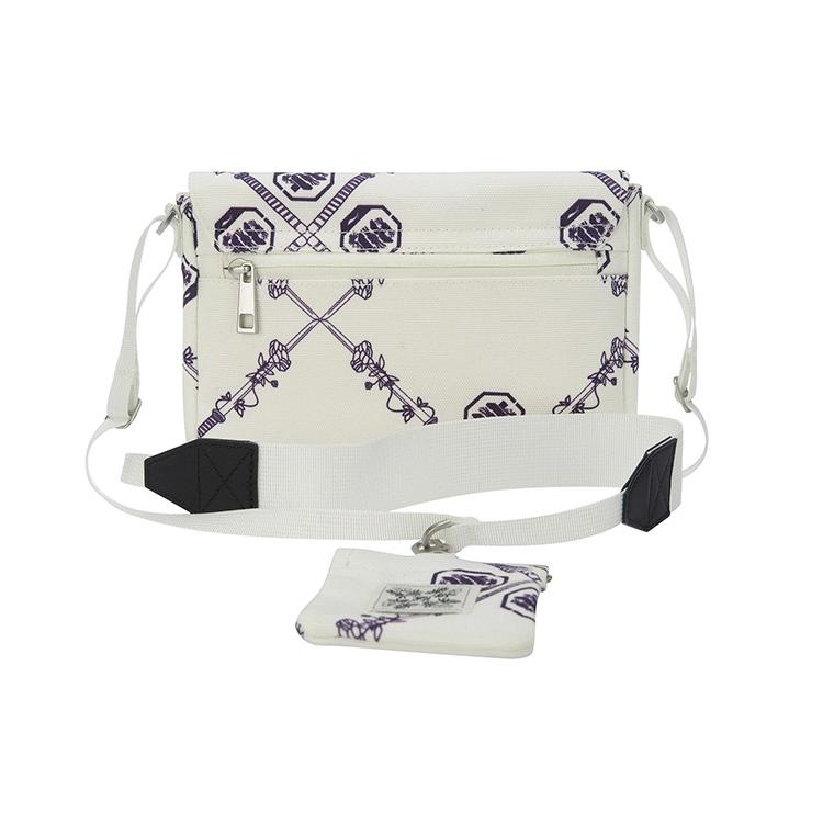 New LiNing Fabric Shoulder Bag, Crossbody Bag Regular Men's Vanilla White All Over Print ABDR556-2